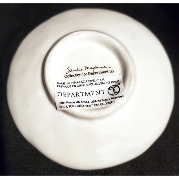 Dept 56 Christmas decoration figurine DISH & LID Wishing You a Sweet New Year - Picture 12 of 12